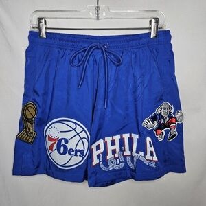 Mens Pro Standard Royal Blue NBA Philadelphia 76ers Ben Franklin Shorts Size M